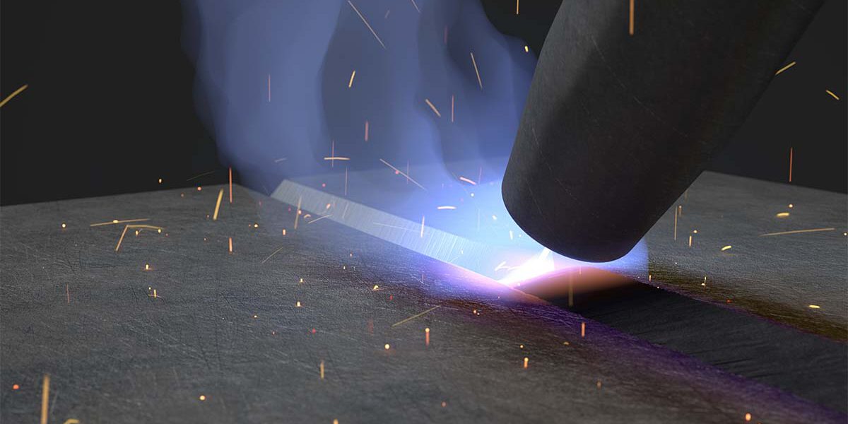 mag-schweissen MA Schweißen mit sprühenden Funken